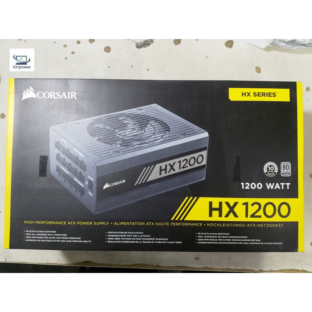 [Kingswee] Corsair 1200W PSU HX1200 1200W Corsair PSU Desktop Power