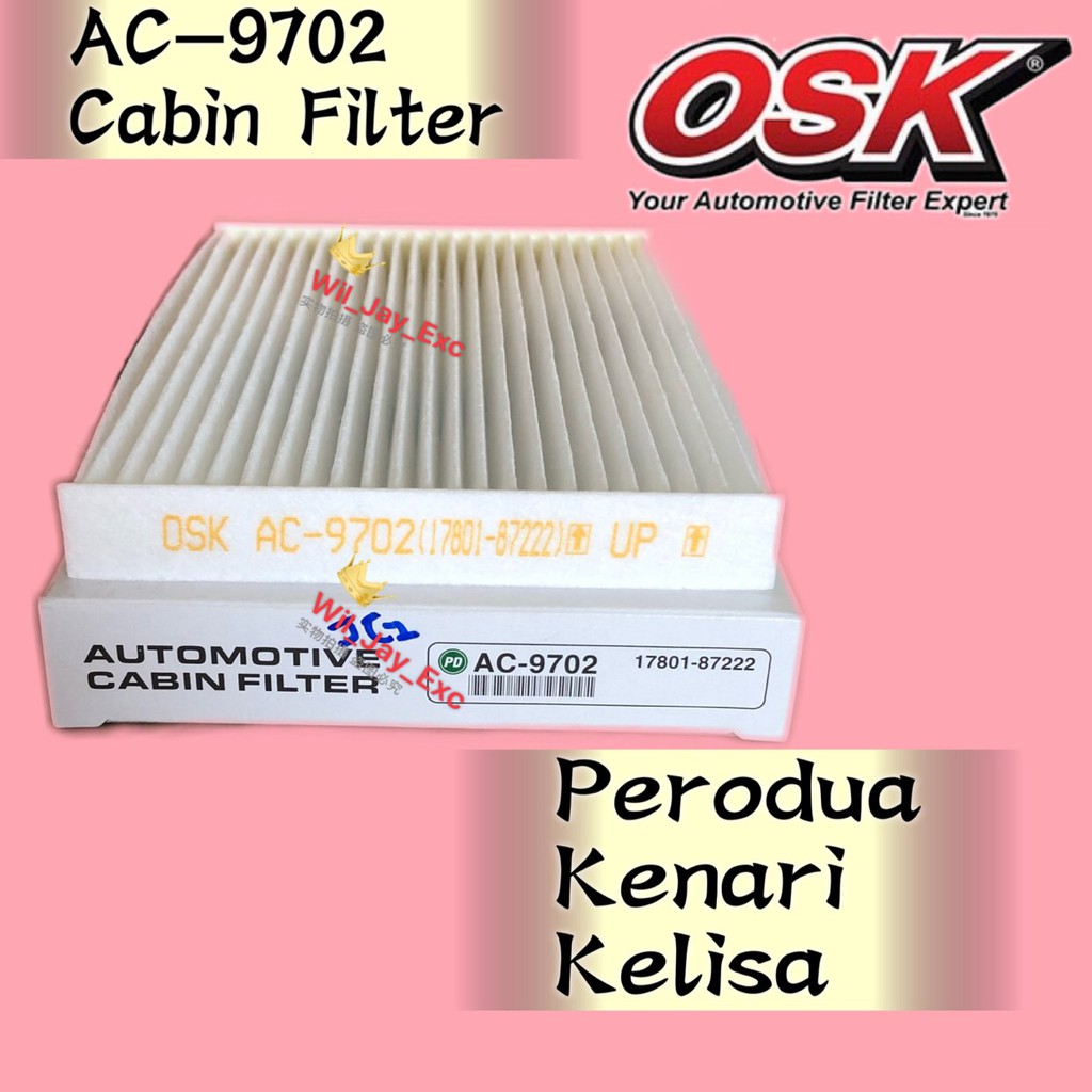 OSK AC-9702 PERODUA KENARI, KELISA CABIN FILTER AIR COND 
