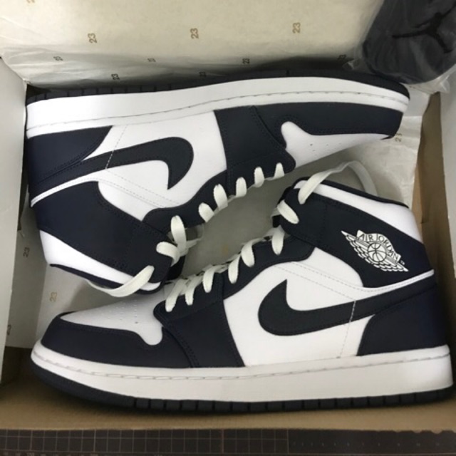 air jordan 1 mid white obsidian