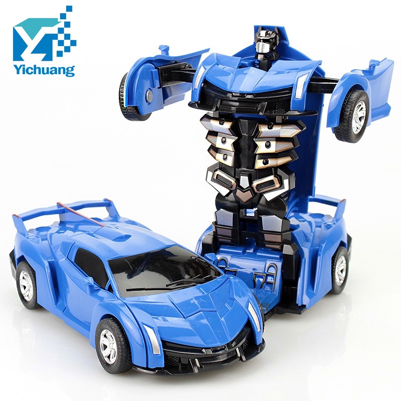 Robot Car Toy 2 in 1 Deformation Car Friction Powered Car Truck Toys Transforming Toys Car 