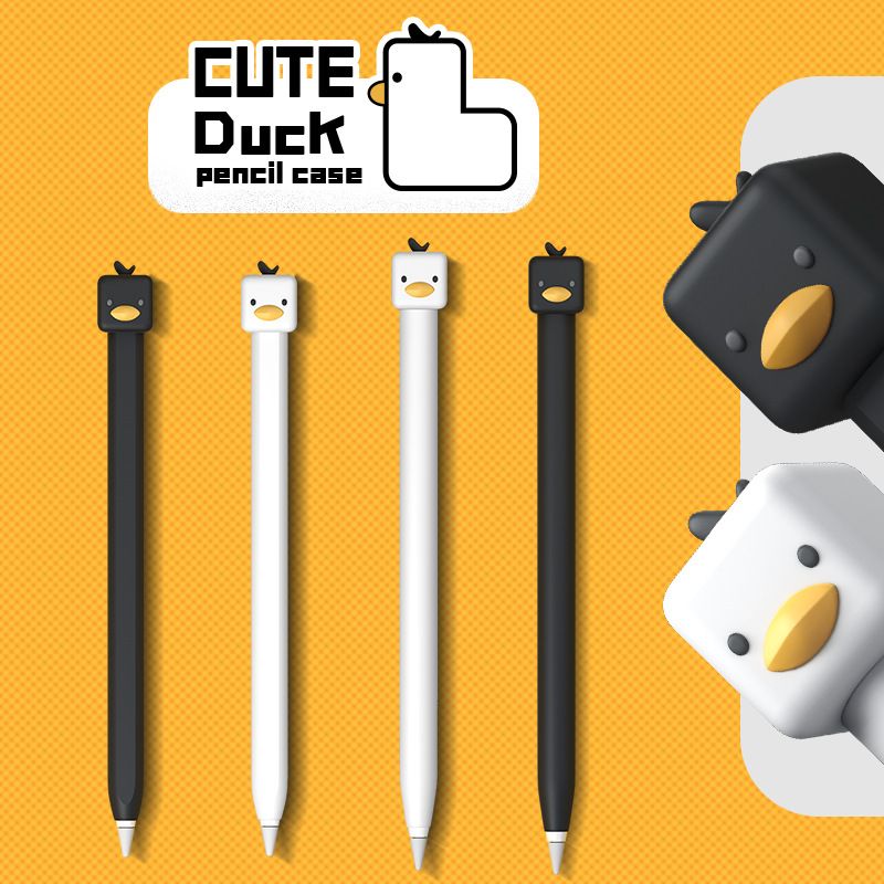 Cartoon Cute Duck Case For Apple Pencil 1 2 Ultra Thin Pencil Cover Protective Pen Sleeve Shopee Malaysia