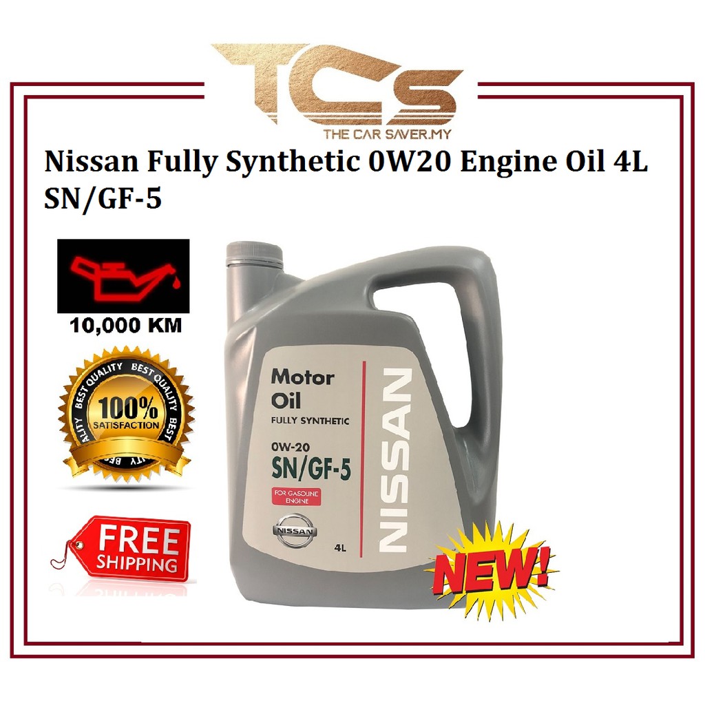 Nissan Fully Synthetic 0W20 Engine Oil 4L SN/GF-5