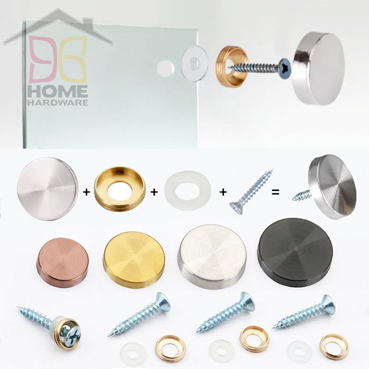 1 Pcs Stainless Steel Advertising Screw Cover Mirror Screw Cap Acrylic