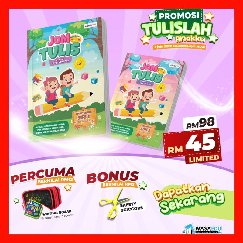 Jom Tulis | Buku Jom Tulis Edisi 2022 | Cikgu Zawanah | Writing Board ...