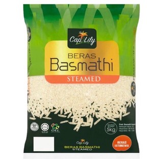 Cap Lily Beras Basmathi Steamed 1kg Malaysia