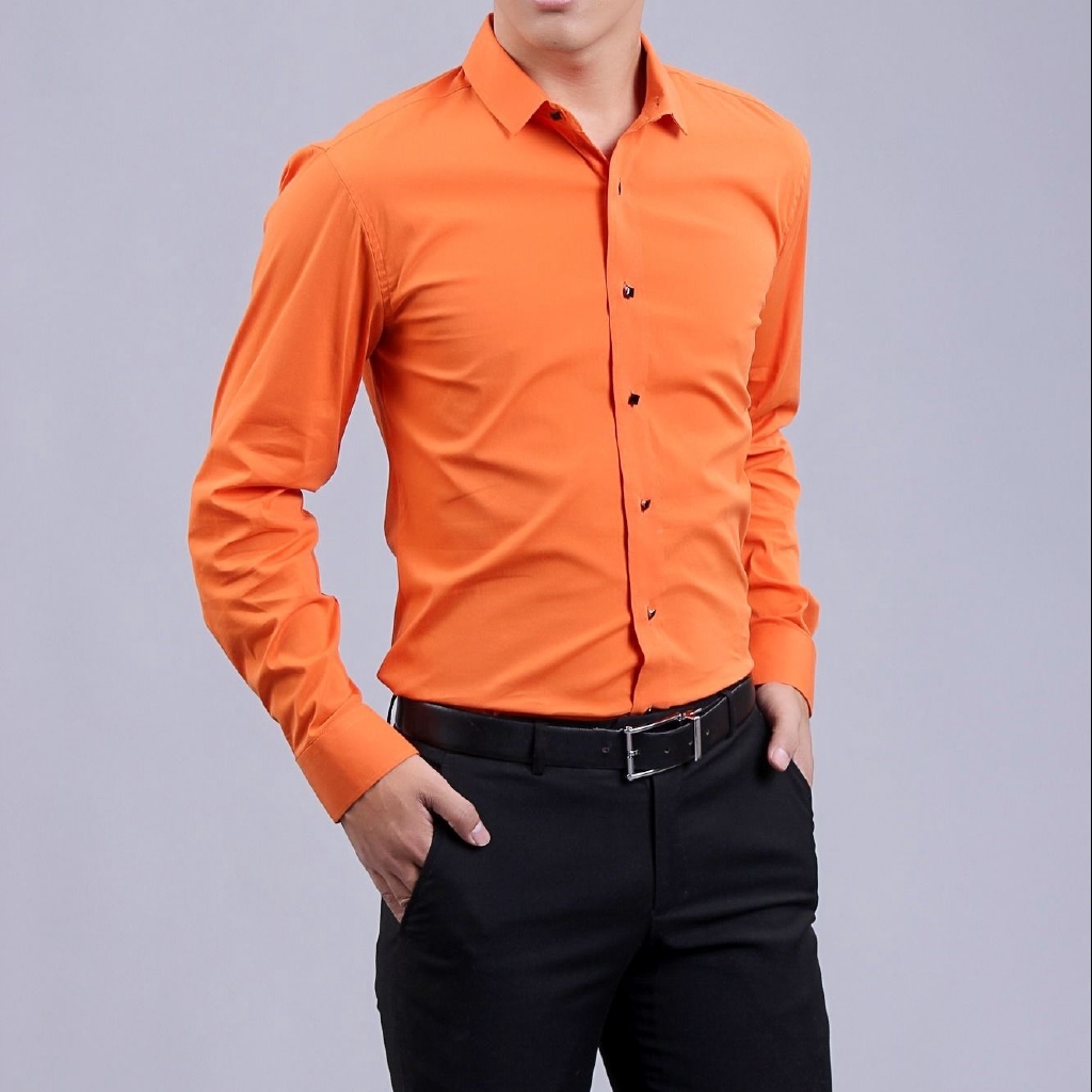 orange business dress