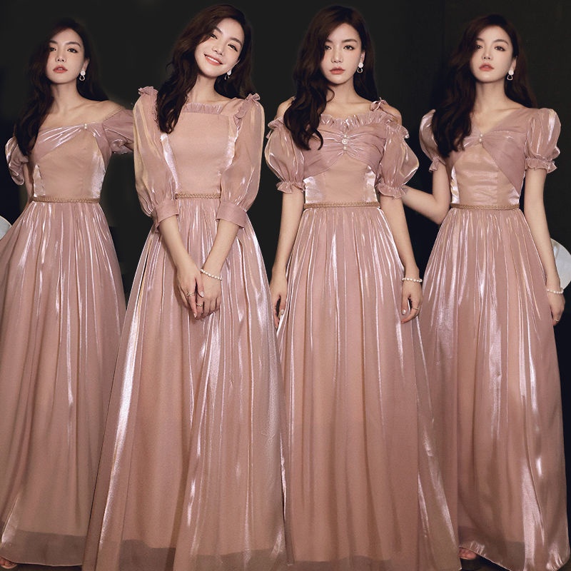 Bridesmaid Dresses Maxi Dress 2022 New Summer Simple Hostess Long Dress For Ladies and Women