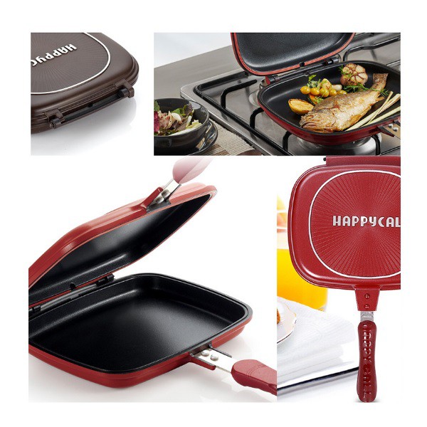  Happy  Call  Non Stick Double Sided Fry Grill  Pan 32cm 