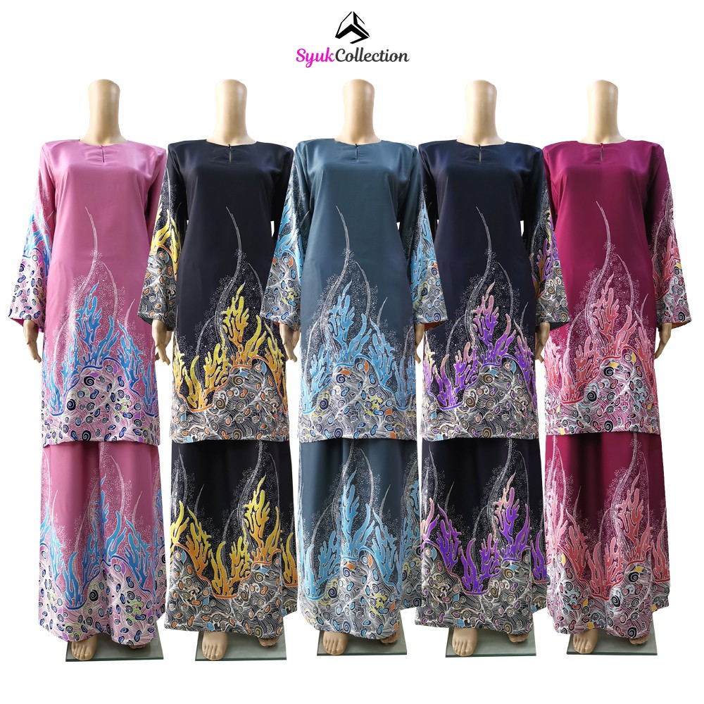  Baju  Kurung Pesak Tradisional Johor  Batik  Royal Silk 