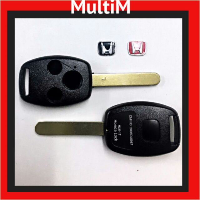 Honda Key Casing 3 Button Remote Key Case Replacement Shopee Malaysia