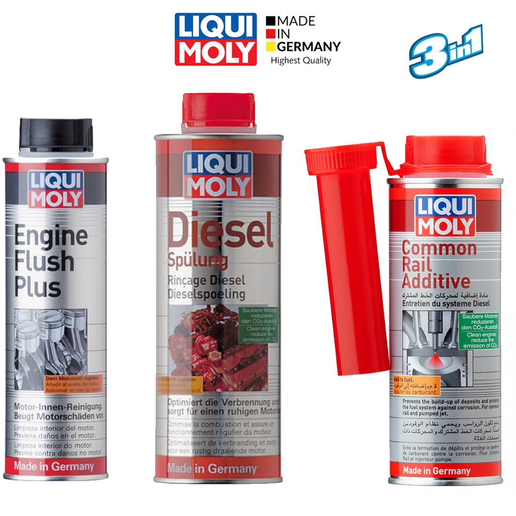 LIQUI MOLY DIESEL ADDITIVE COMPLETE PACKAGE ( 3 IN 1 ) ENGINE FLUSH