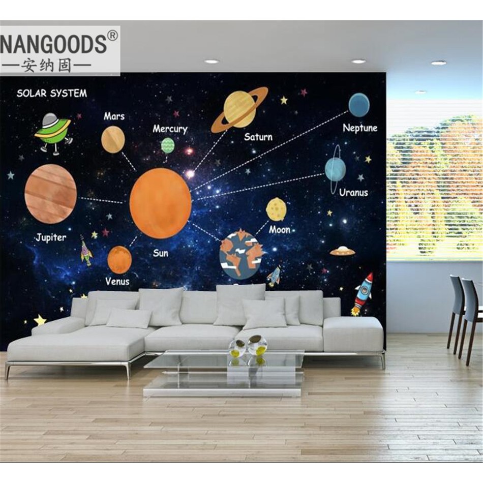 Annagood Starry Children Room Background 3D Mural Wallpapers for