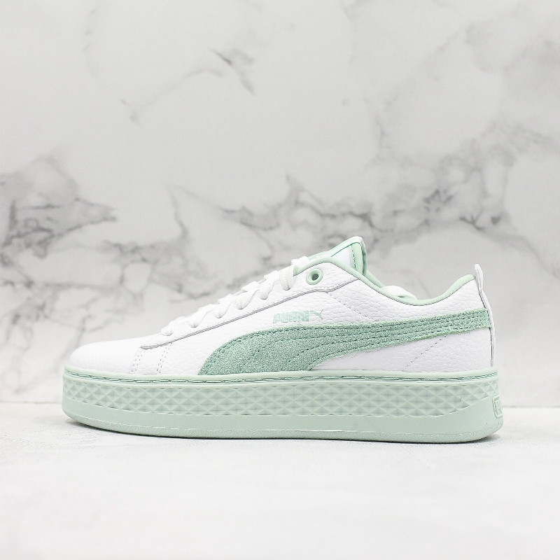 mint green puma sneakers