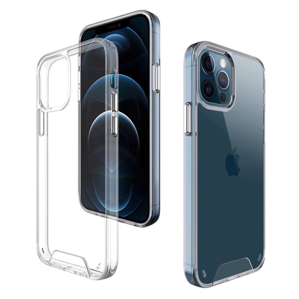 Crystal Clear Case Iphone 12 Mini 11 Pro Max I11 Xs Max Cover Hard Back Casing Silicone Soft Edge Drop Resistant Malaysia