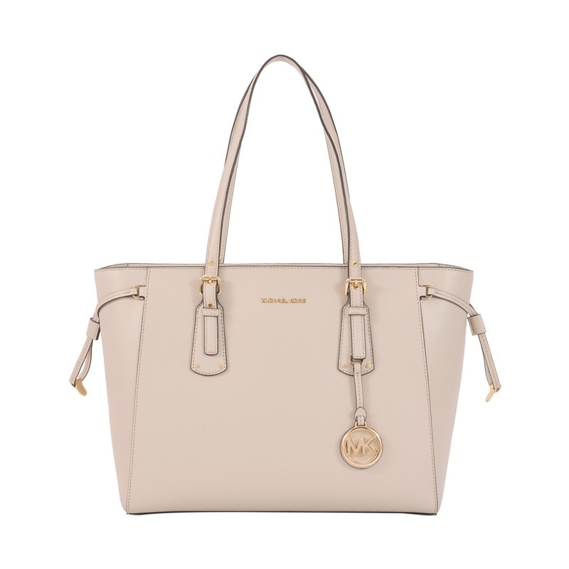 Mike Coles MICHAEL KORS MK handbags VOYAGER series light sand medium calf  leather one-shoulder tote bag 30H7GV6T8L | Shopee Malaysia