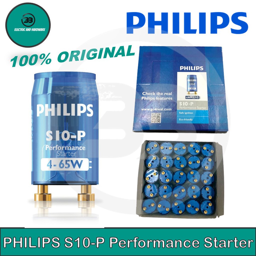 Philips Lighting Fluorescent Tube Starter S10 4-65W 220-240V 16w 18w 30w 36w 58w 