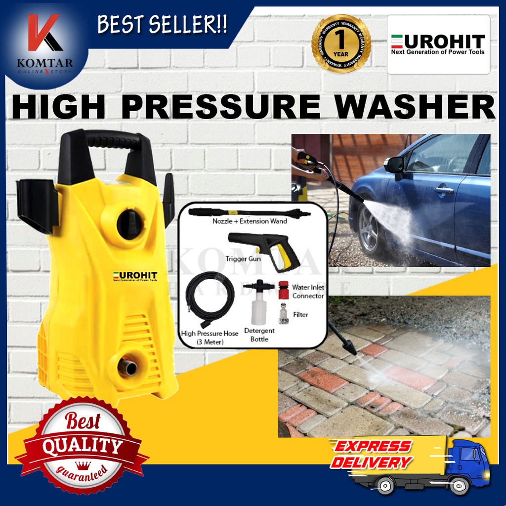 Eurohit New Water Jet Euk3 1600w130bar Water Jet Sprayer Shopee Malaysia 5262