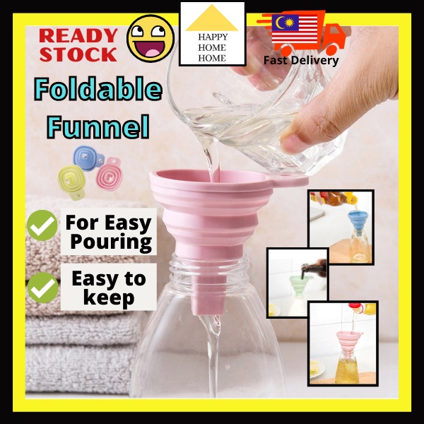 HHH Liquid Funnel Foldable Silicone Funnel Retractable Mini Telescopic