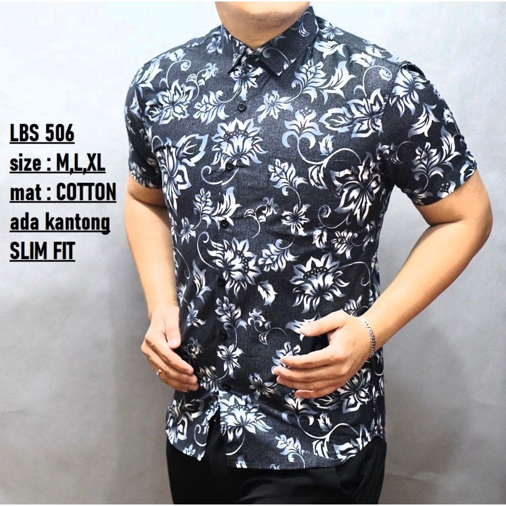 slim fit batik shirt