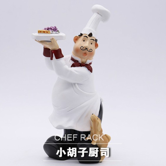 Resin Cafe Kitchen Chef Decor 1pc Fashion Creative Cook Master