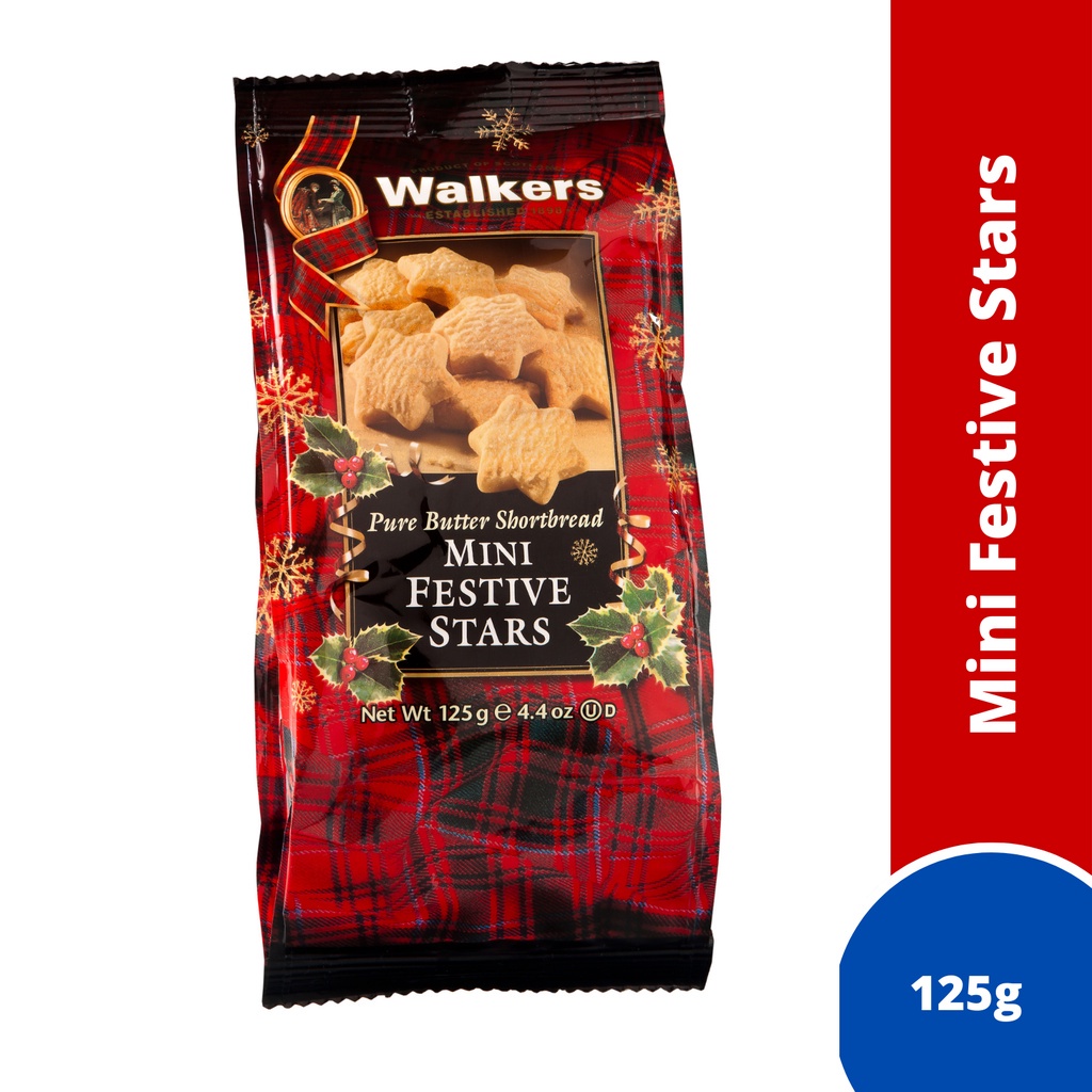 Walkers Mini Festive Shortbread Stars 125g Shopee Malaysia