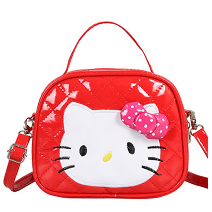 MILANDO Kid Girl Kitty Cat Quilt Design Handbag Sling Bag Handbeg