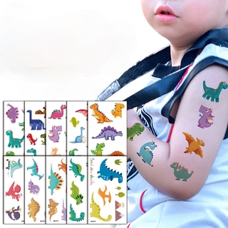 1 Sheets Dinosaur Birthday Party Tattoo Stickers Dino Waterproof Temporary Tatto Body Art For Children Party Supplies
