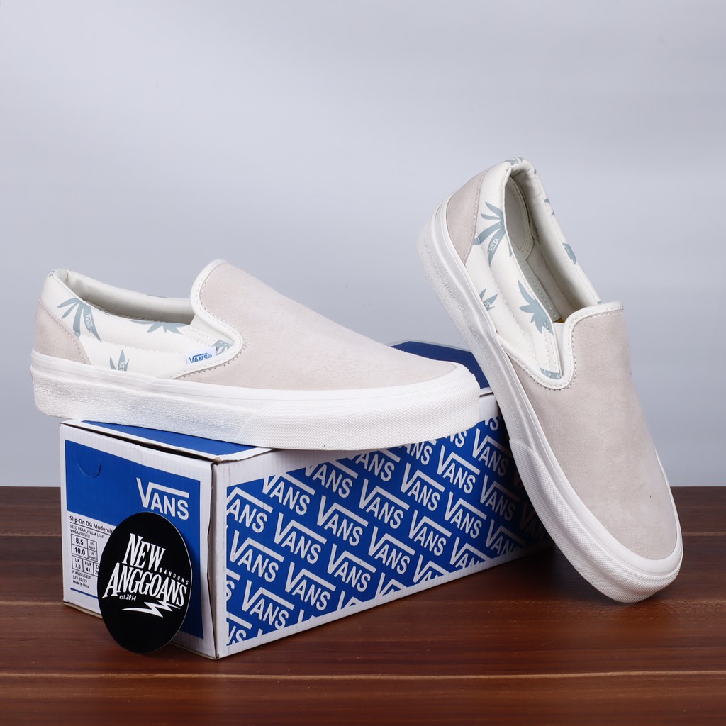 vans palm tree slip ons