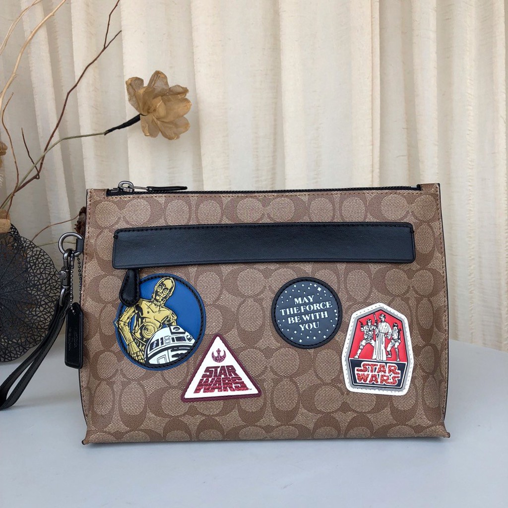 Coach Star Wars X Hayden Foldover Crossbody Clutch in Signature with  Patches