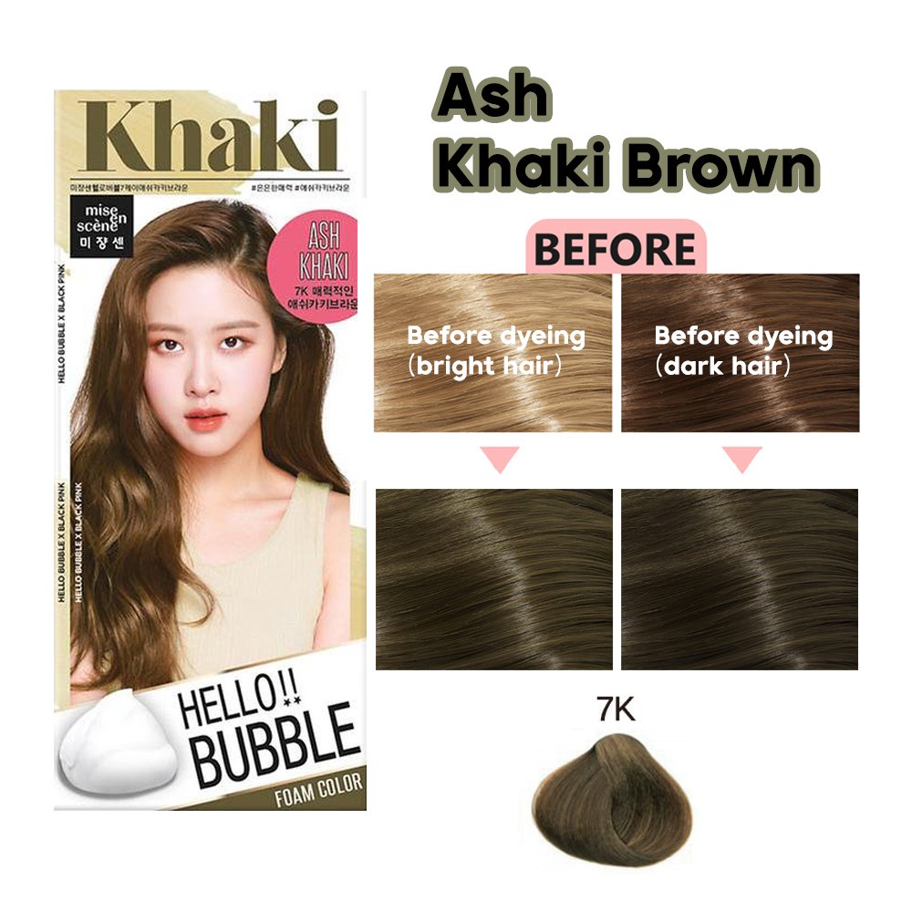 Hot Stock】[Mise En Scene] Hello Bubble Foam Color Hair Dye Coloring 19  Colors - Dusty Ash / Ballet Pink / Ash Khaki Br | Shopee Malaysia