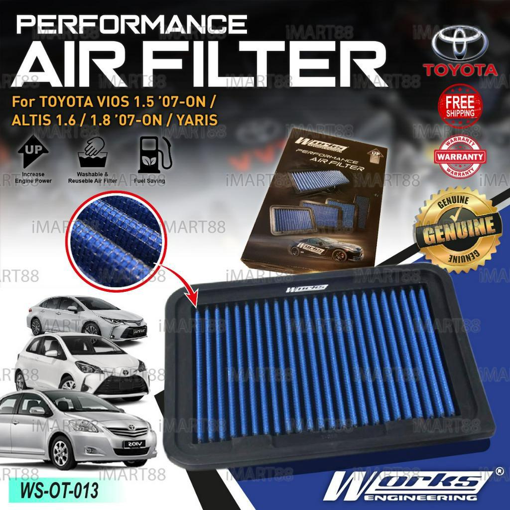 Works Engineering Air Filter Toyota Yaris Vios NCP93 1.5cc Altis ZZE142 1.6 1.8cc 20072013