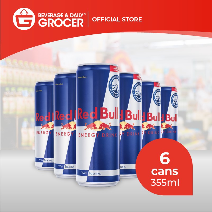 Red Bull Product of Europe Energy Drinks 6 x 355ml (6 Cans) | Shopee ...