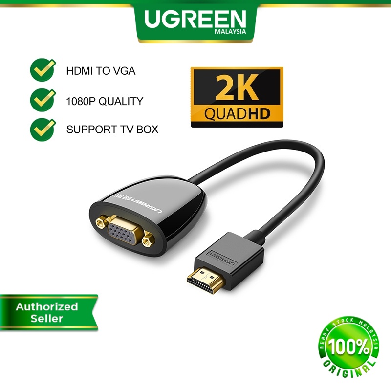 UGREEN HDMI to VGA Adapter Support 1920*1080P Compatible Laptop ...