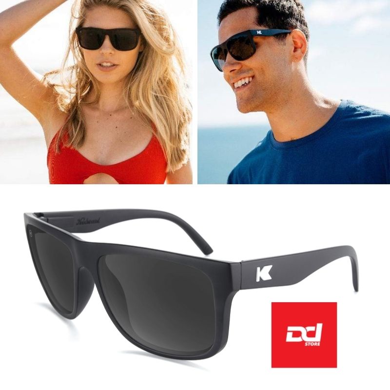 KNOCKAROUND TORREY PINES MATTE BLACK SMOKE 100 ORIGINAL SUNGLASSES AND