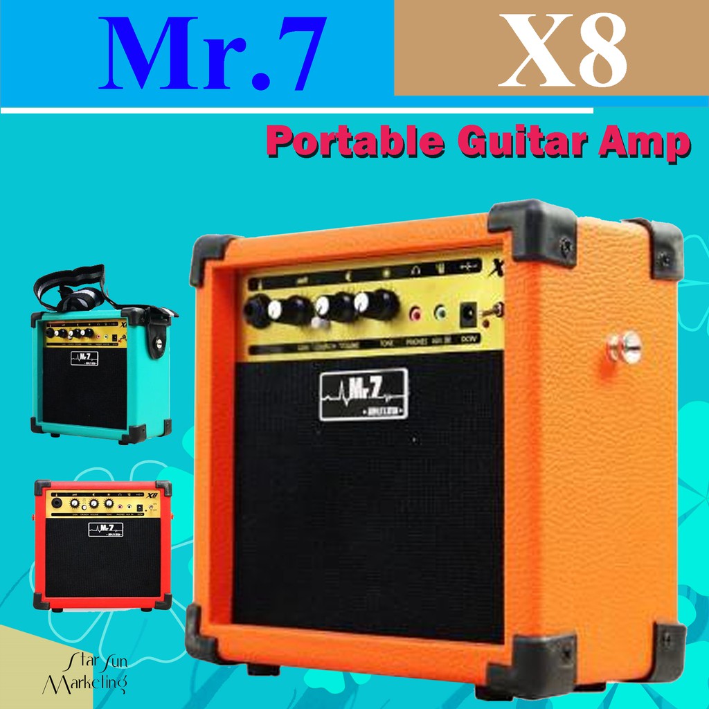 8W Portable Guitar Amplifier for Acoustic / Electric Guitar or Keyboard