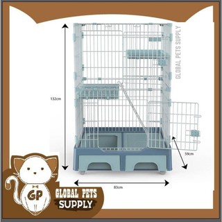 Global Pets Supply Multi Purpose Premium 2 Level Cat Cage ...