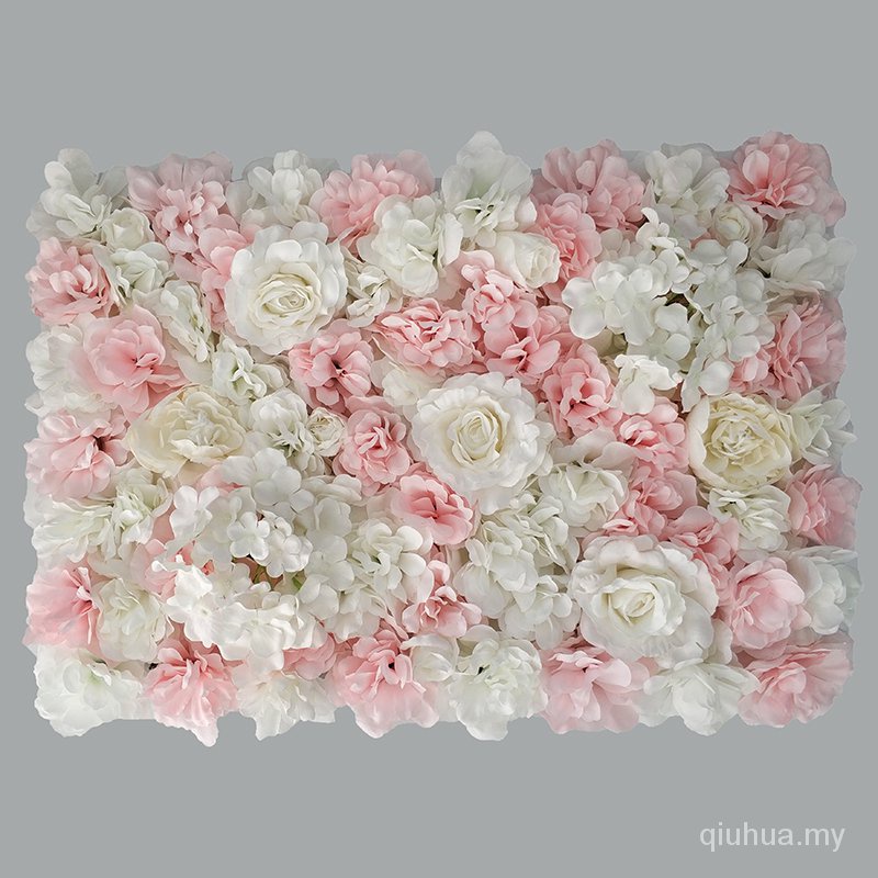 60x40cm Artificial Flowers DIY Wedding Decoration Flower Wall Panels Silk  Rose Flower Pink Romantic Wedding Backdrop Dec | Shopee Malaysia