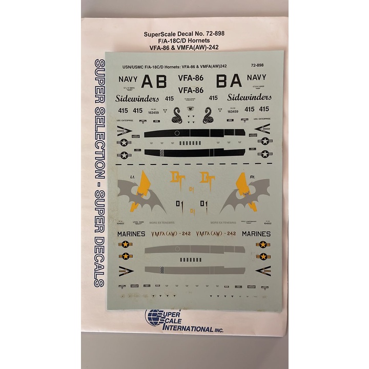 SUPERSCALE 72-898 USN/USMC F/A-18C/D Hornets: VFA-86 & VMFA (AW) 242 1/ ...