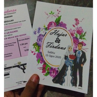 Kad Undangan Kahwin Murah Bajet Shopee Malaysia
