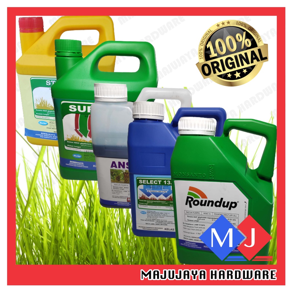 4L Roundup Monsanto Glyphosate 41 Weed Killer Racun Rumput Lalang Ubat rumput Racun Rumput