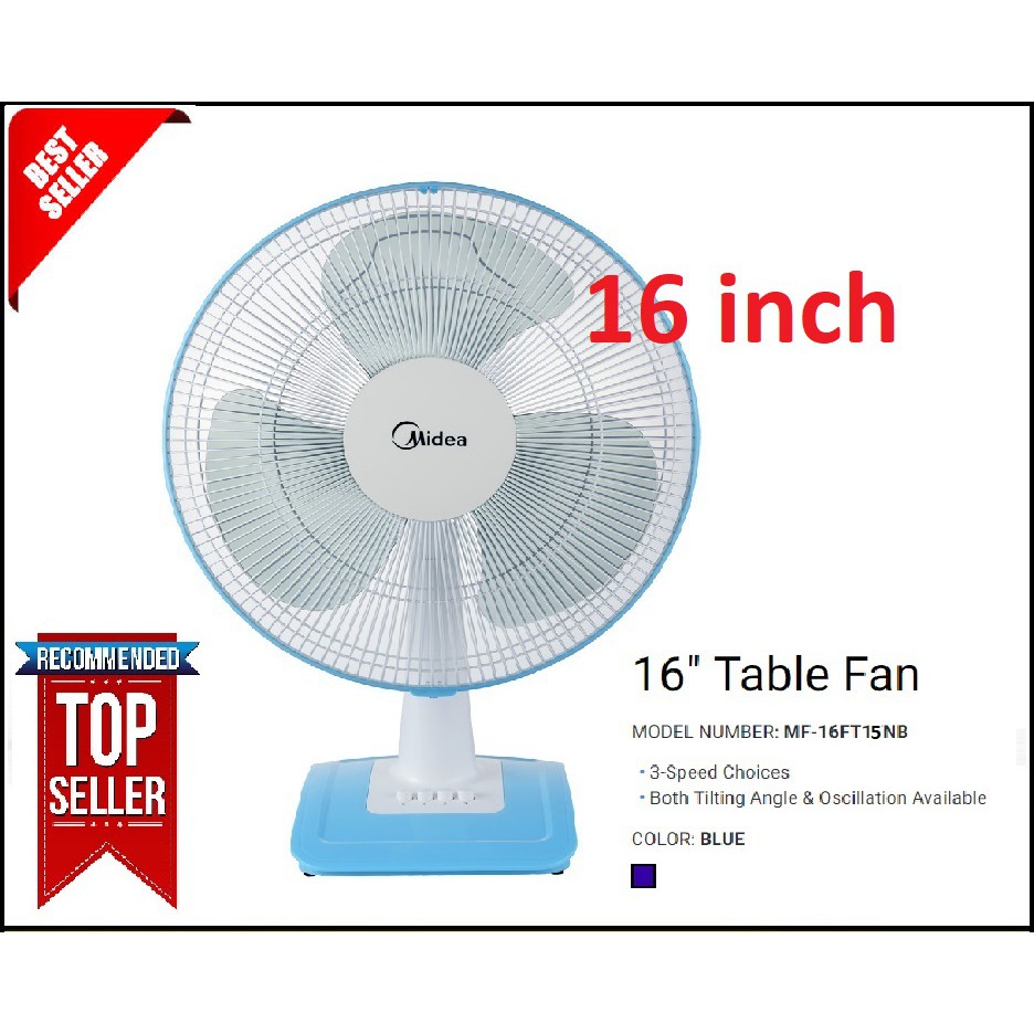 Midea 16 Table Fan Mf 16ft15nb Shopee Malaysia