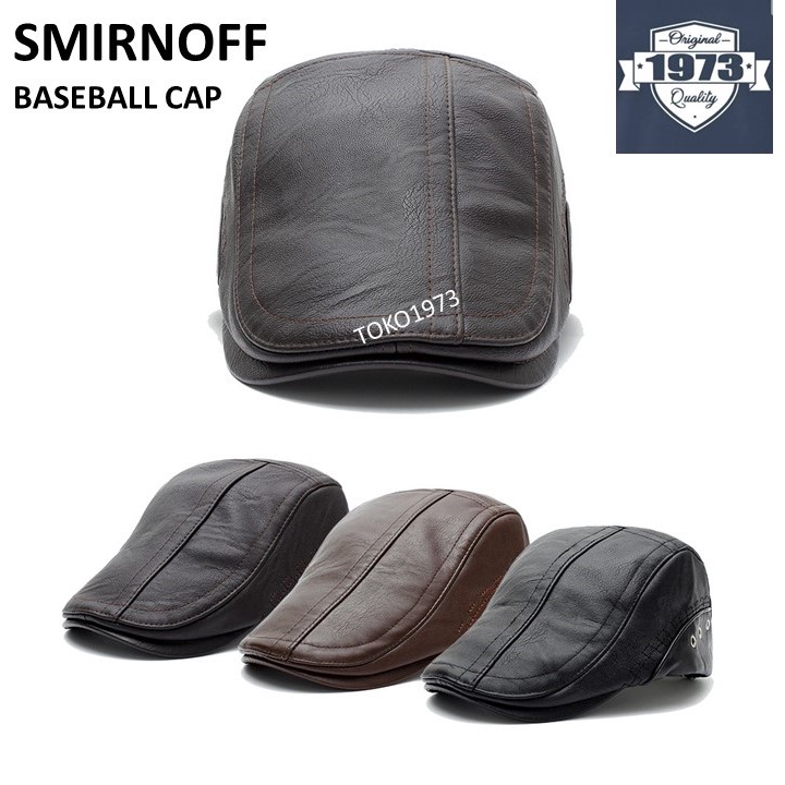 mens leather caps