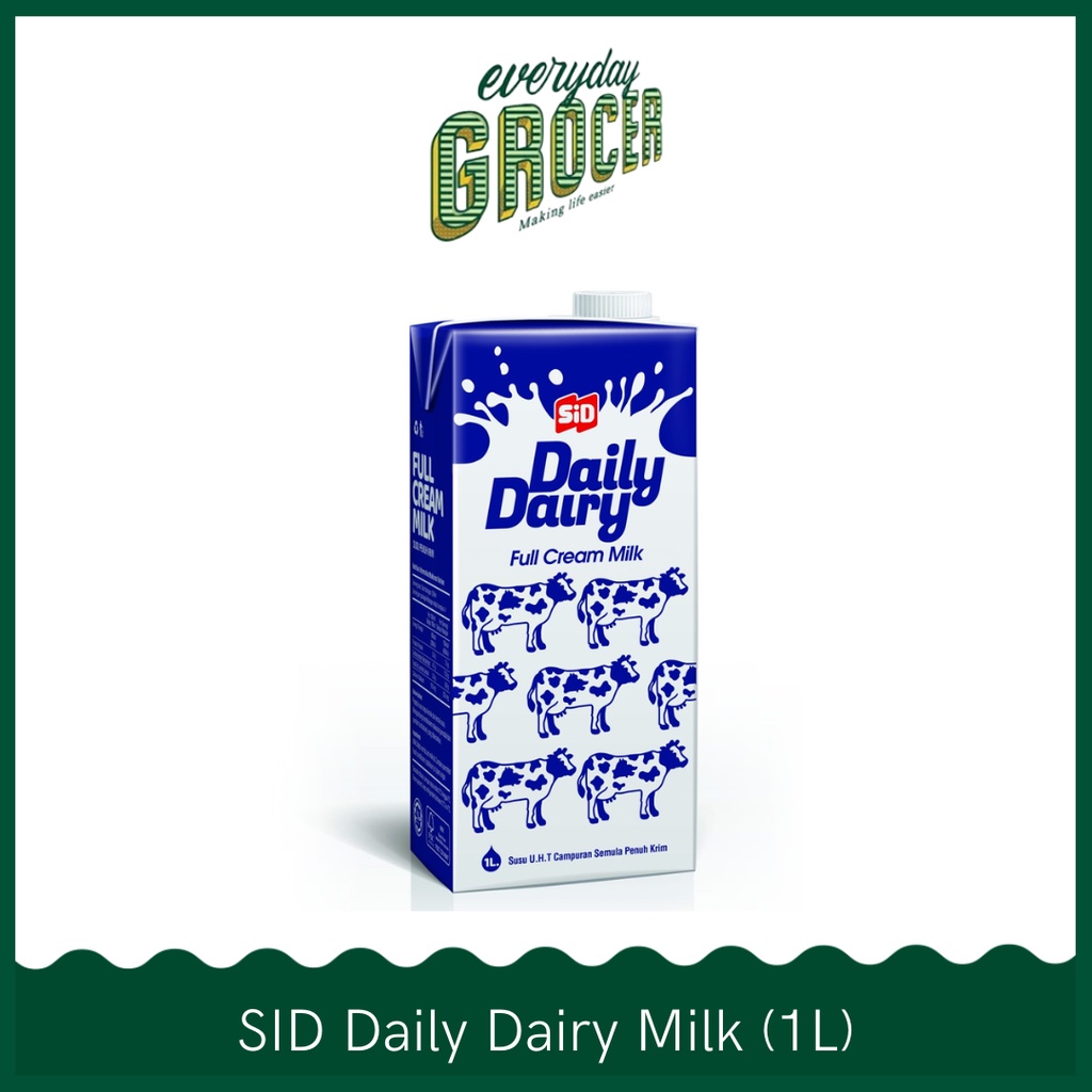 EVERYDAY GROCER SID Daily Dairy Full Cream Milk (1 Litre) Shopee