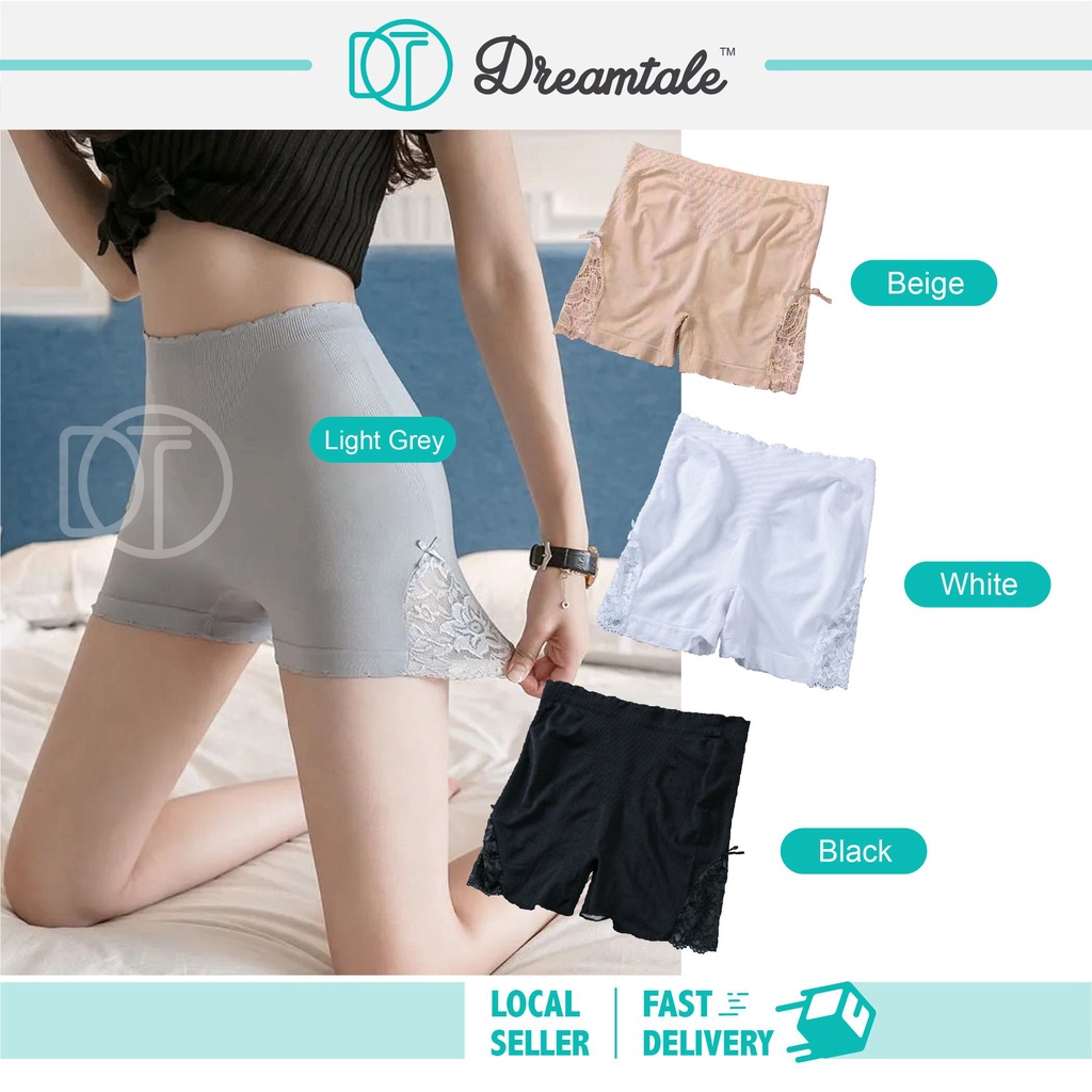 Dreamtale Ribbon Lace Safety Pants Inner Pants Butt Lift Up Breathable Material Women Shorts Seluar Dalam Wanita WCO039