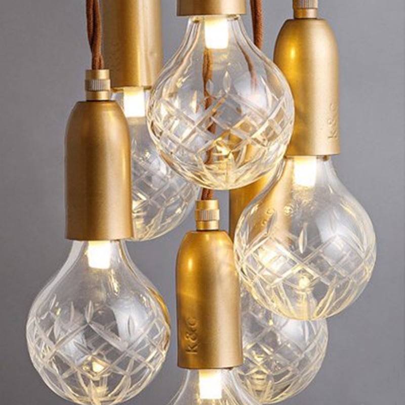 Lamps Lighting Ceiling Fans Gold Modern Crystal Bulb