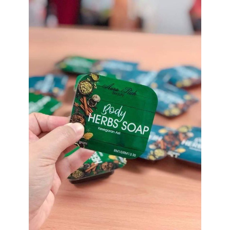 aura rich body herbs soap