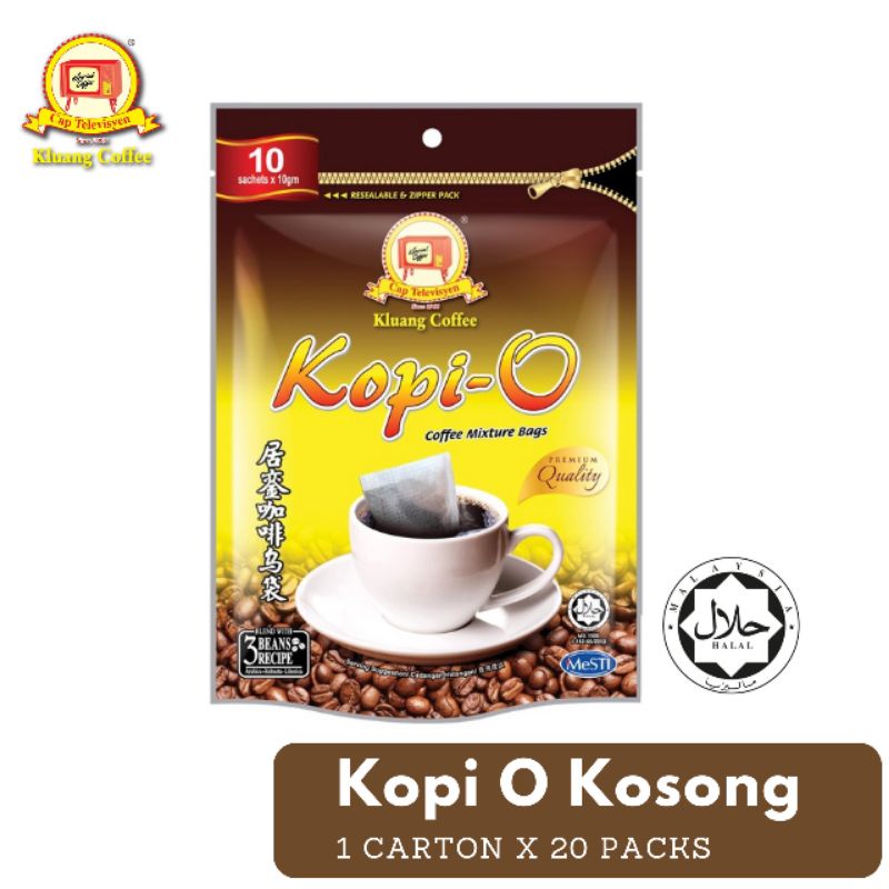 Kluang Coffee Cap Televisyen Kopi O Kosong / Uncang Kopi Campuran / (1 ...