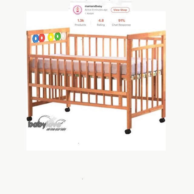 rubber wood cot