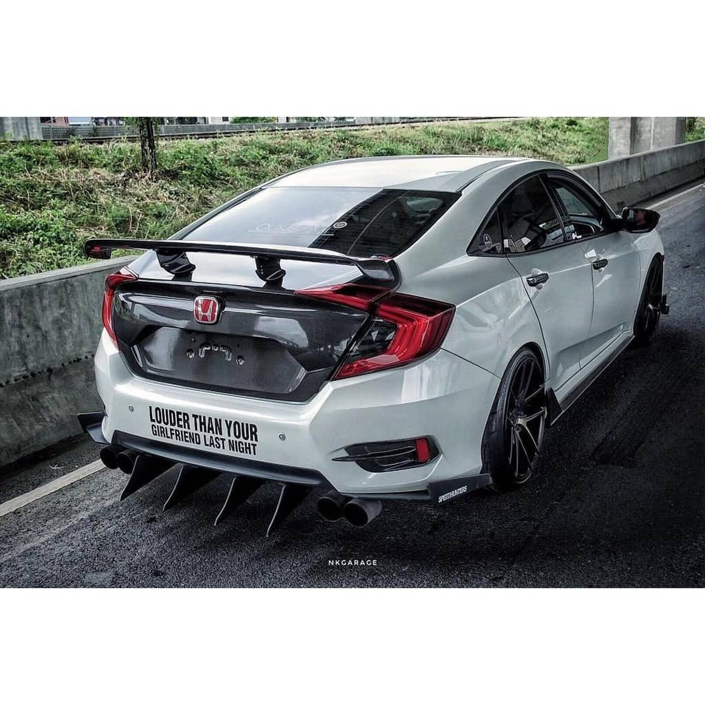 Honda Civic Fc X Varis Gt Wings Rear Boot Spoiler Material Fiber Shopee Malaysia