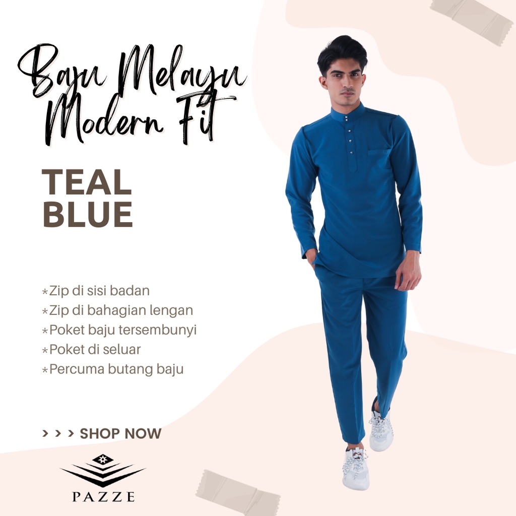 Baju Lelaki Zip Tepi